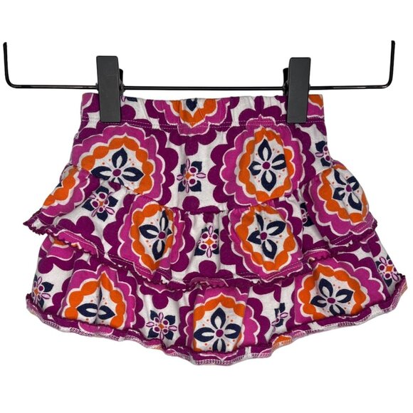 Gymboree Baby Girls Tiered Ruffle Skort 12-18M Boho Purple Pink - Picture 10 of 13